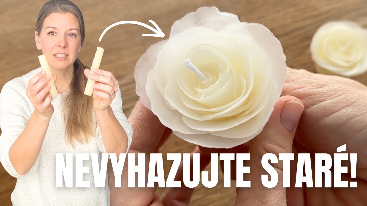 Jak vyrobit svíčku z ohořelých svíček 🌹 Recyklace vosku krok za krokem | DIY svíčka
