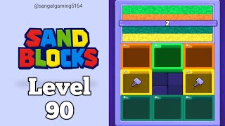 Sand blocks: Drop puzzle Level 90 walkthrough solution