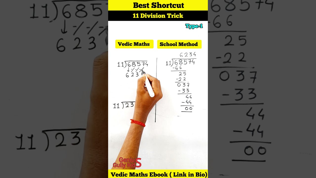 Division Best Shortcut Trick Vedic Maths Concept Mathstrick Shorts