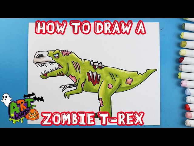 How To Draw A Zombie Dinosaur