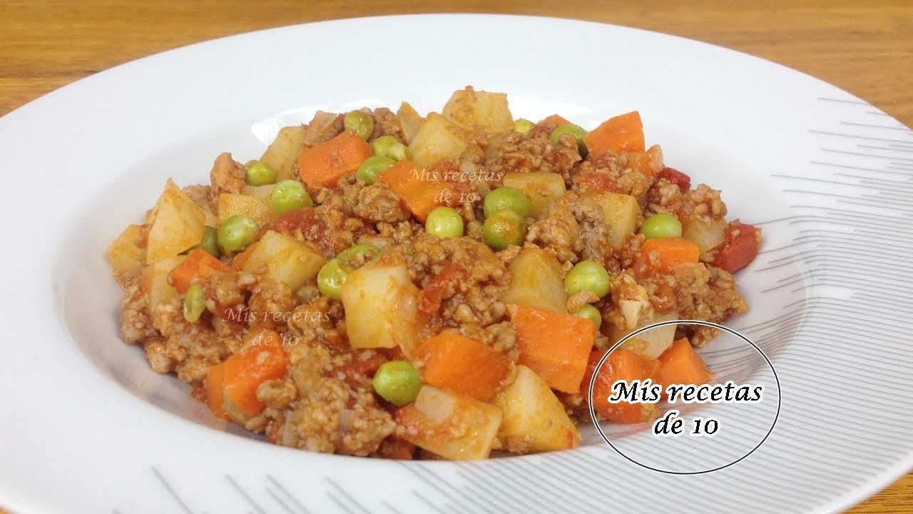 COMO HACER PICADILLO DE CARNE DE RES Y VERDURAS - RECETA FACIL DE CARNE  MOLIDA - YouTube