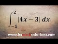 Definite Integrals with Absolute Value