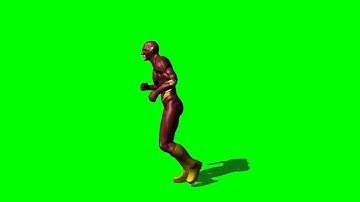The Flash run - free green screen