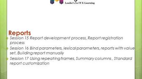 Oracle APPS Technical Course Online Training