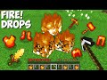 How to MINE FIRE and GET FIRE DROPS in Minecraft ? SECRET FIRE ITEMS !