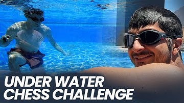 Under water chess challenge with Vidit Gujrathi and Javokhir Sindarov 😌🌊