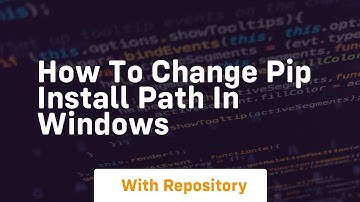 How to change pip install path in windows