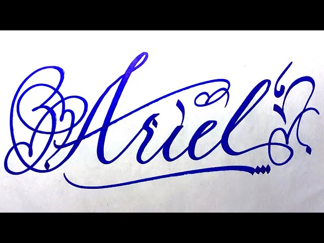Ariel Name Signature Calligraphy Status