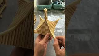 Creative Making A Chinese Castle Using Bamboo Crafting Craft