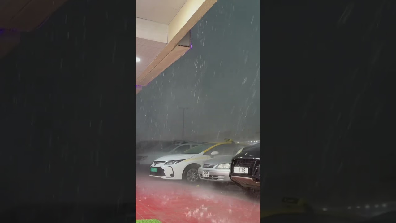 Heavy Rain in Ajman UAE ✨⚡️🇦🇪