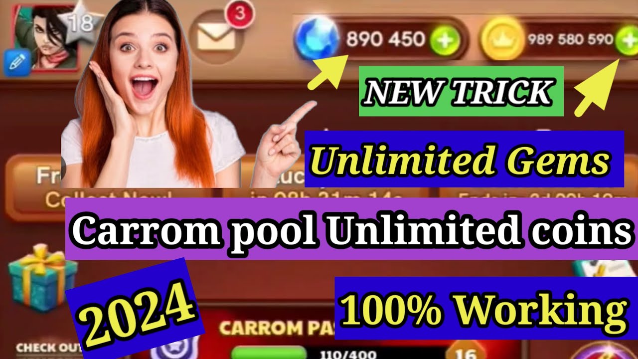 CARROM POOL // UNLIMITED COINS AND GAMES CARROM POOL 😱
