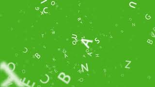 Green screen letters background