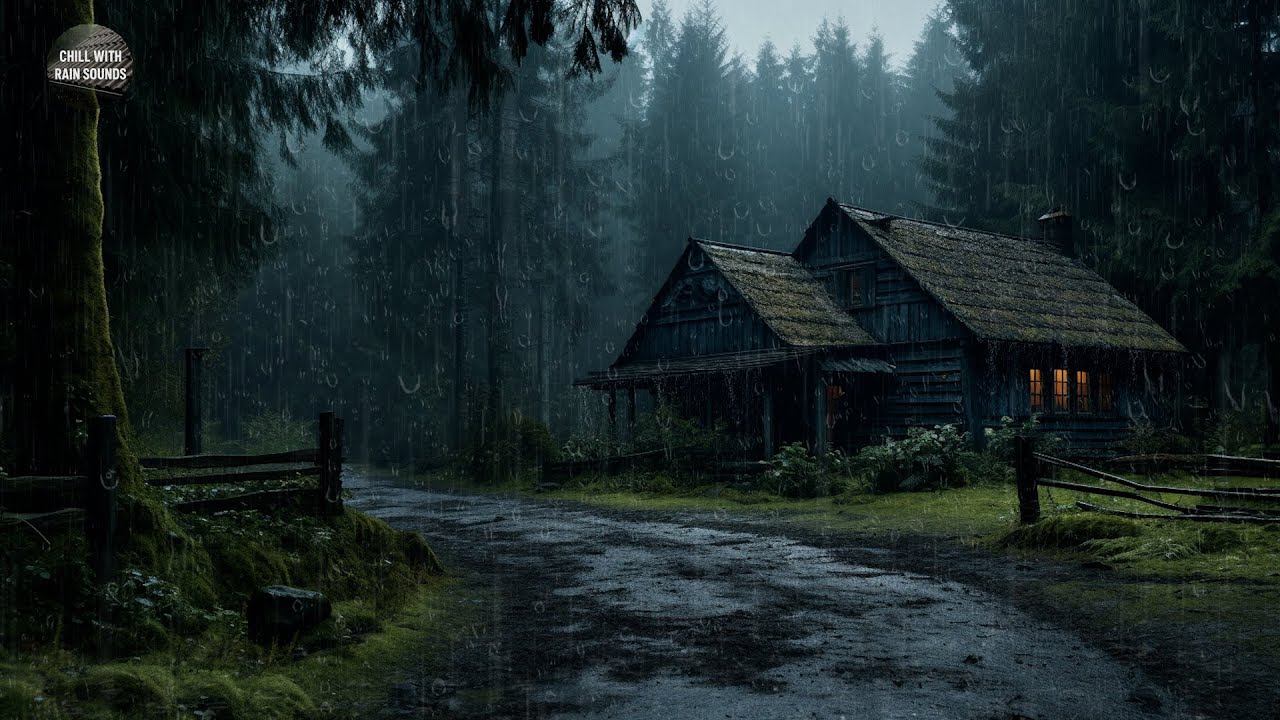 Deep Sleep Within 5 Minutes with Heavy Rain and Thunder in the Forest ...