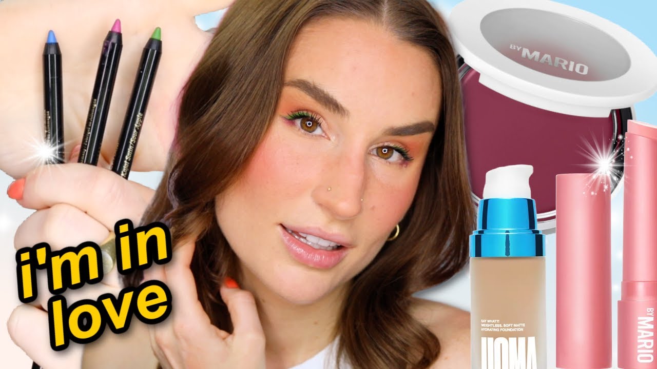 TRYING NEW MAKEUP: VBB Summer Satin Kajals, Makeup by Mario Blushes, UOMA & more!