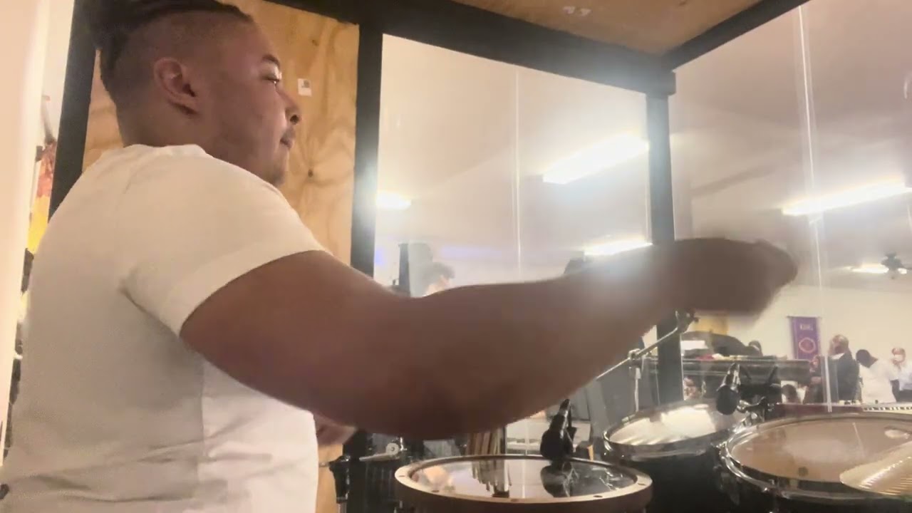 First Sunday church with Caleb on the drums🔥 - you fight on/he’s done enough 