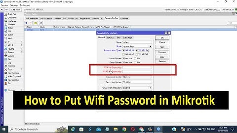 How to put Wifi Password in Mikrotik Router | How to Configure Wifi password in Mikrotik