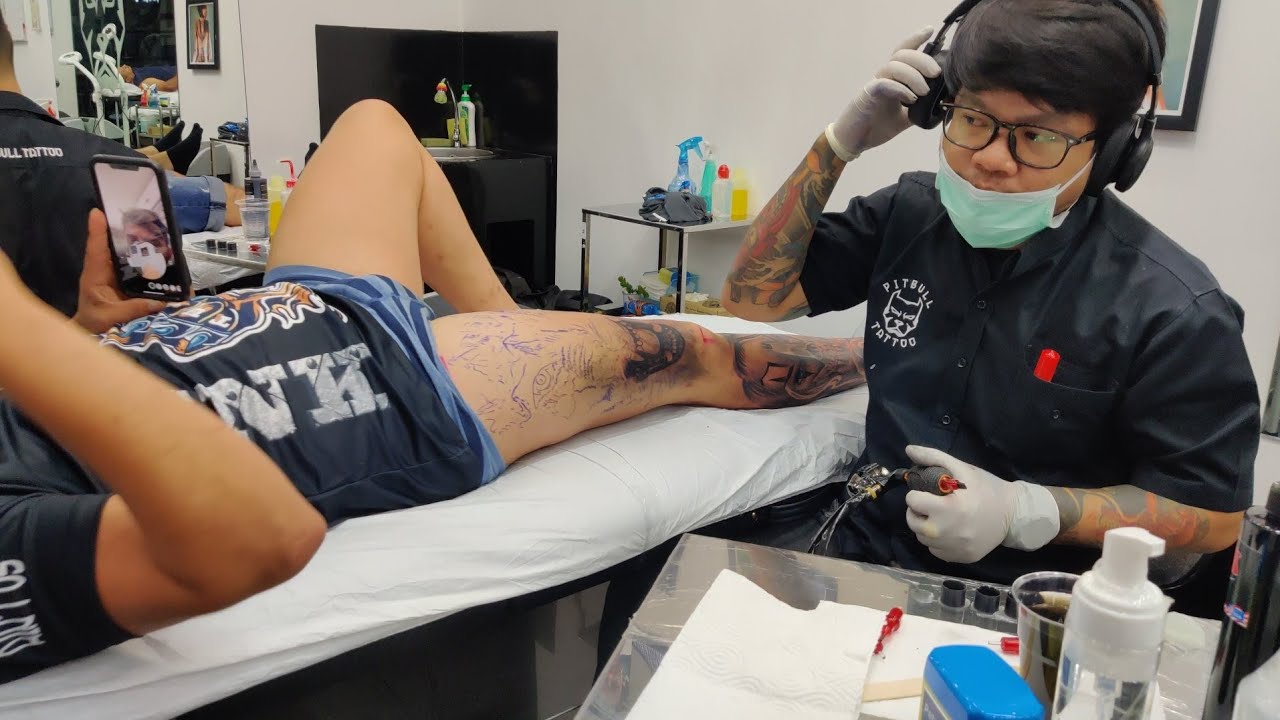 Celebrity Tattoo Studio in Phuket Thailand (Pitbull Tatoo) Steve Aoki, Dan  Bilzerian, Tiesto, MMA - YouTube