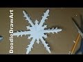Craft:  Make a Paper Snowflake.  Snowflake #3 6 sided beauty - step by step