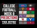 Week 8 Predictions | Georgia vs Ole Miss | Bama Tennessee, USC Notre Dame & Holy War Predictions