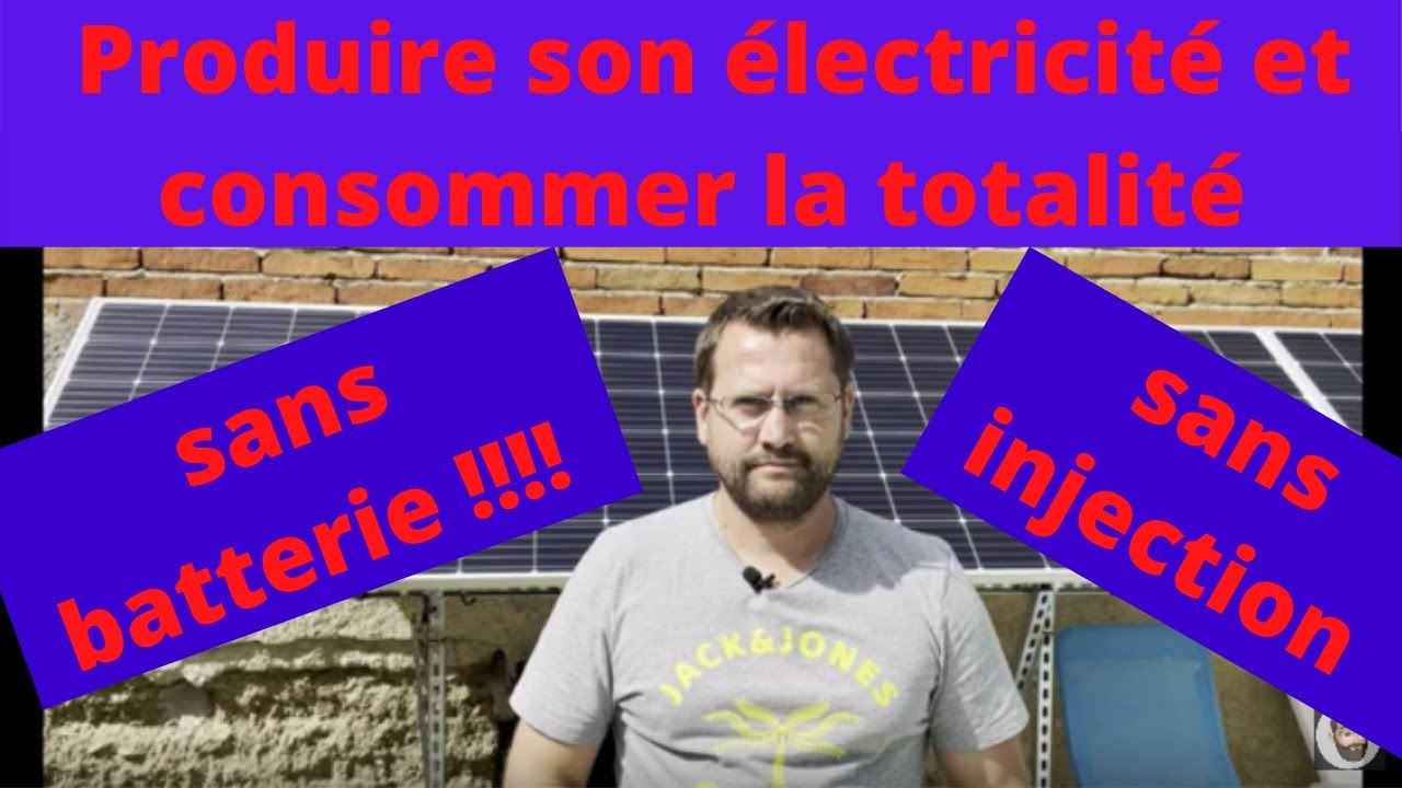 Je produis mon électricité et consomme tout sans stocker