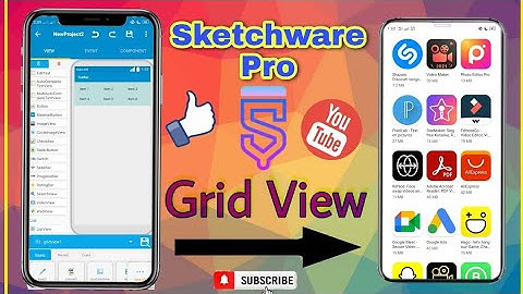 How to create custom Grid view & touch button project in Android app || sketchware pro
