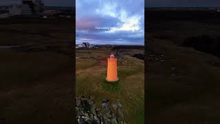 Holmsberg Lighthouse, Iceland #Lighthouse #iceland  #hindsightaerial #djidrone #cinematic