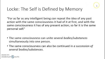 Personal Identity (1): Locke