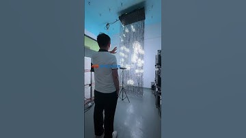 Touchdesigner + Kinect Human hand Interactive Control 3D Particle Volumetric Display LED Cube