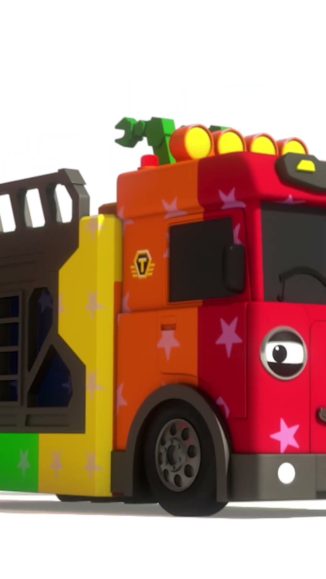 Shuffle dance truk warna pelangi? #Shorts #TayoBusKecil