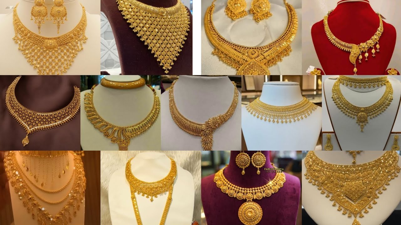 Beautiful gold jewelry design for womens. Amazing gold sets for females 