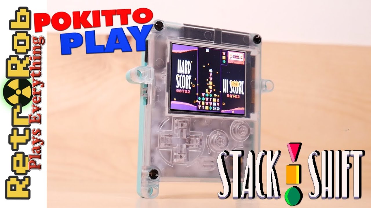 Pokitto Pokitto Play! Stack Shift Gameplay and Thoughts - YouTube