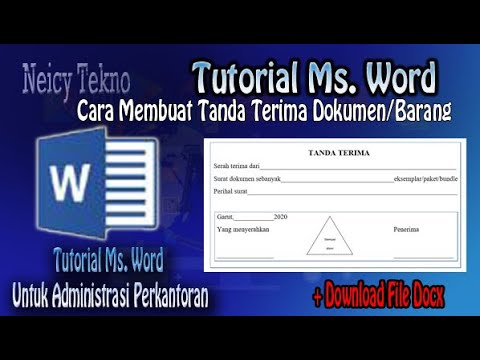 Video: Cara Menulis Tanda Terima Untuk Setoran