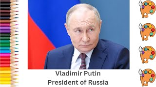 👨‍⚖️ How to draw, sketch and color Vladimir Putin - President of Russia | Pencil to Palette screenshot 5