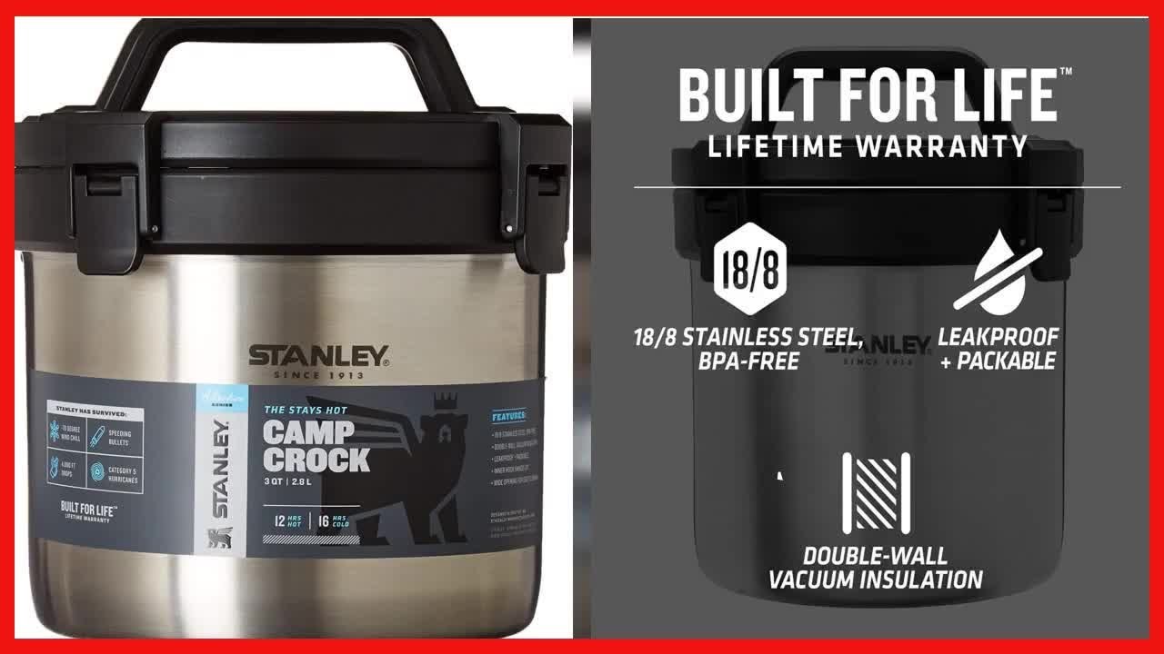 Stanley Adventure Vacuum Crock Food Jar, Stainless Steel, 3 Quart