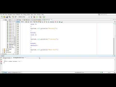 SWITCH case in Java by NETBEANS 8.2 | OOP