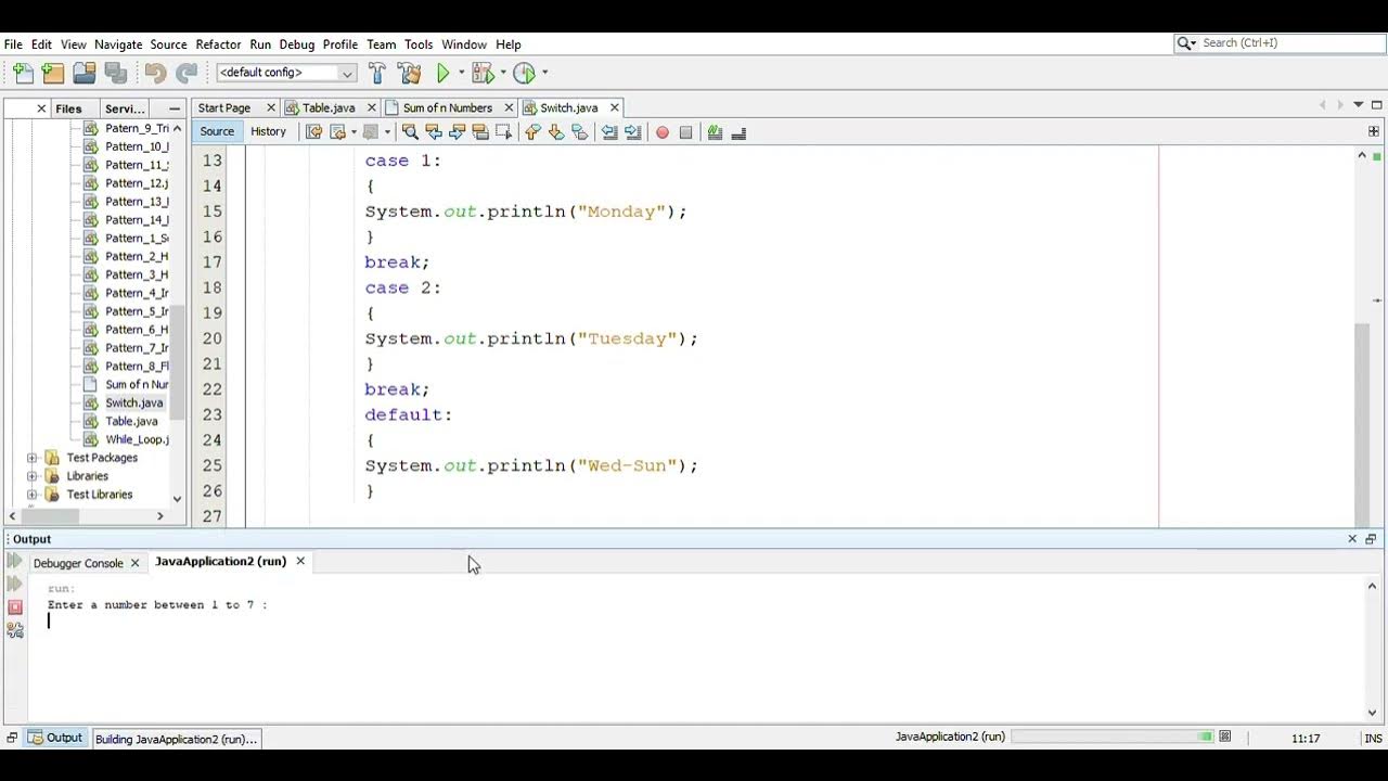 SWITCH case in Java by NETBEANS 8.2 | OOP - YouTube