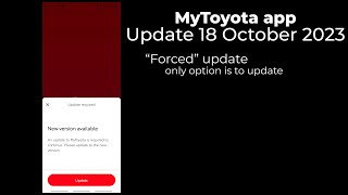 Toyota's MyToyota App: Update Oct-23 -What's new?