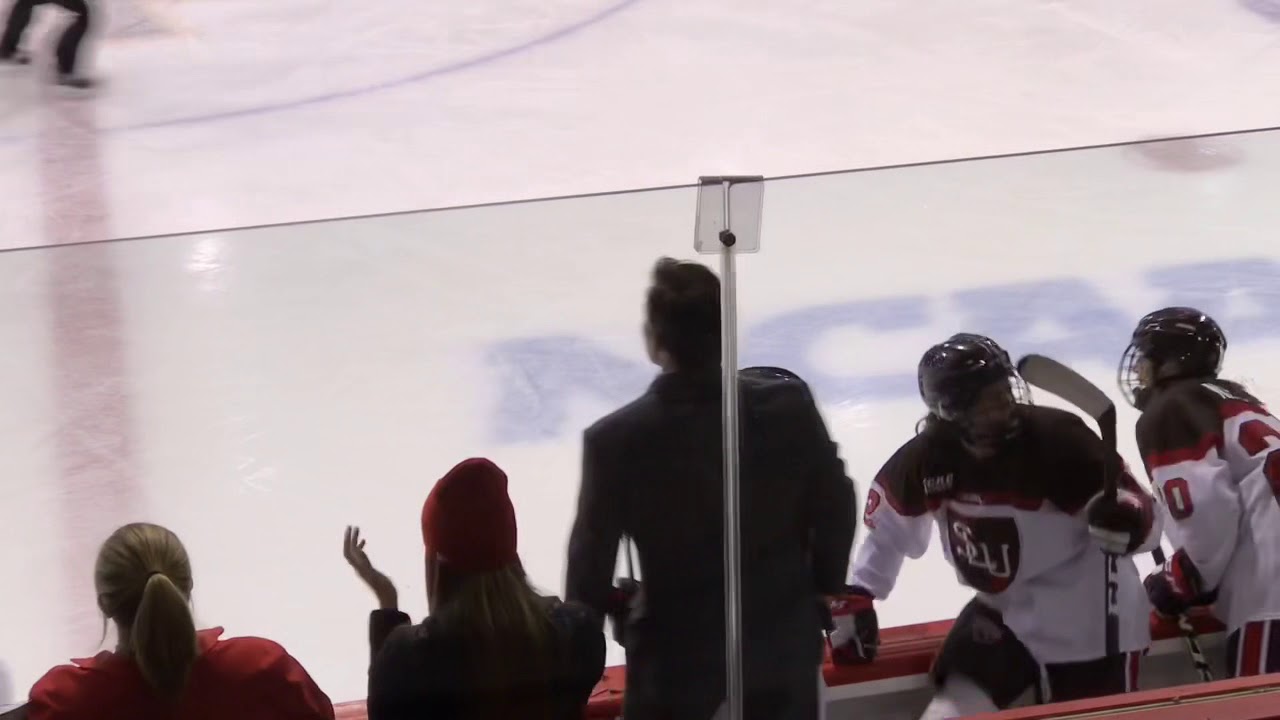 SLU/Clarkson womens hockey postgame