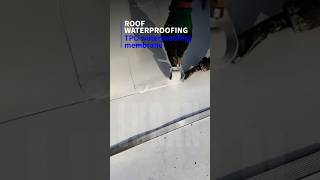 Construction process of TPO waterproof membrane for steel structure roof. #waterproof #factory