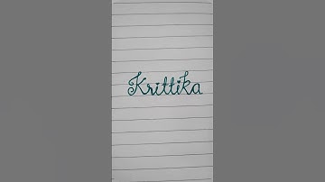 Krittika name calligraphy💓|Improve handwriting|cursive writing|#shorts #handwriting #writing #viral