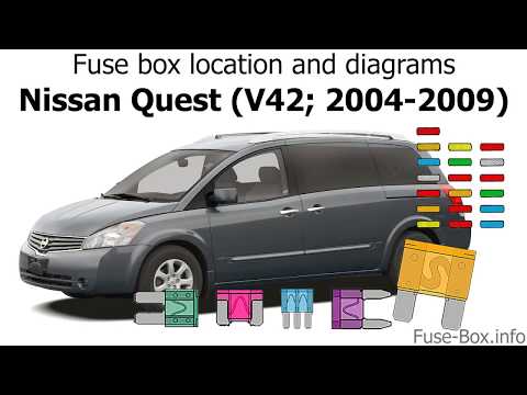 फ्यूज बॉक्स स्थान और आरेख: निसान क्वेस्ट (2004-2009)