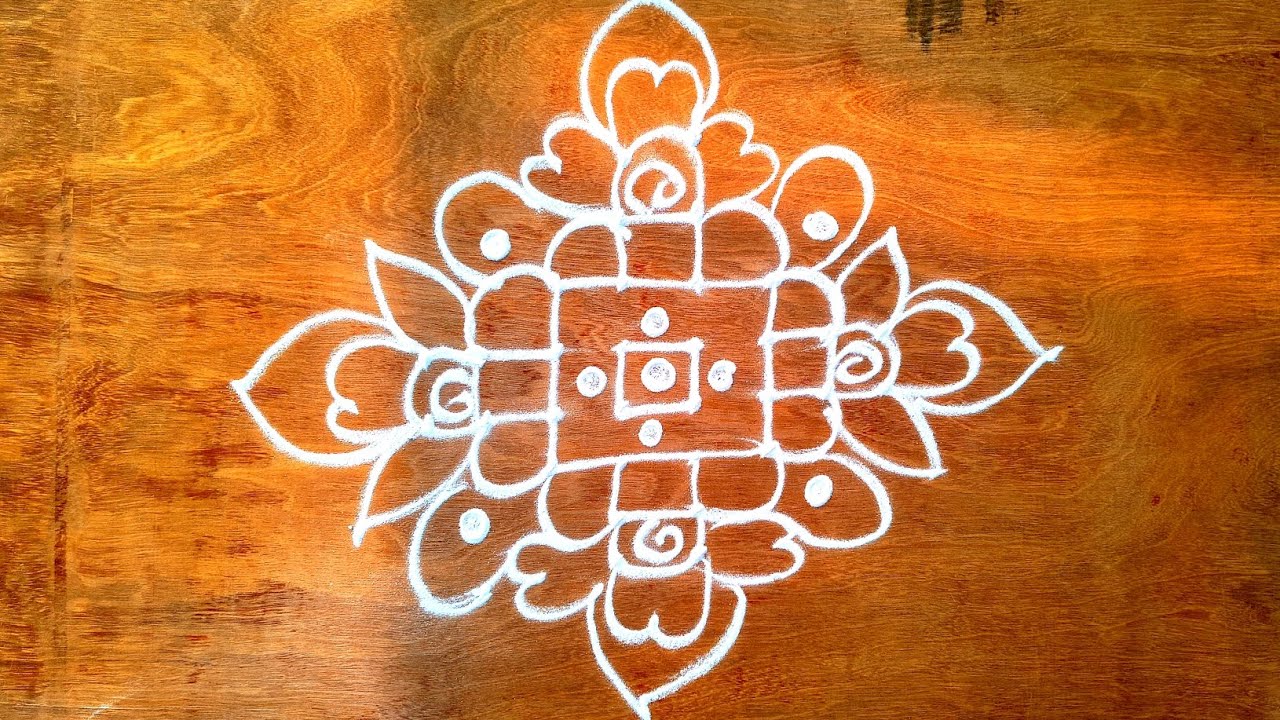 Simple rangoli for beginners ✨ Step by step rangoli | muggulu | kolam | ShriGRangoli Art 💛