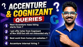 Accenture & Cognizant Latest Updates 2026🚀 | Mass Hiring, Onboarding & Internal Hiring 🔥✅