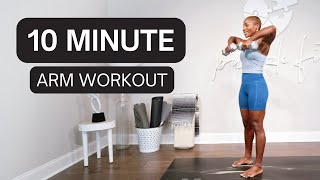 10 MINUTE STANDING ARM WORKOUT, With Dumbbells, Biceps, Triceps and  Shoulders