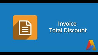 Invoice Total Discount in Odoo