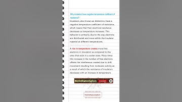 Why insulators have negative temperature coefficient of resistance #electricalengineeringshorts