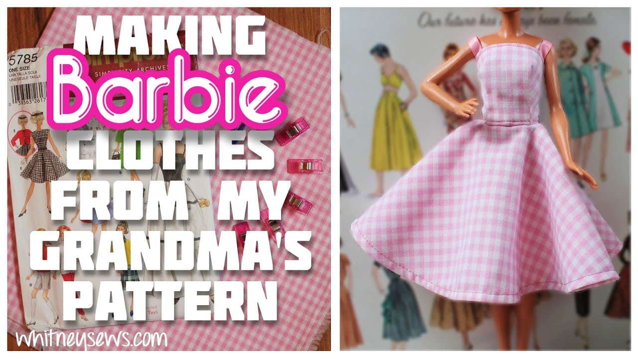 Free Doll Clothes Patterns: Basic Barbie Dress Pattern 