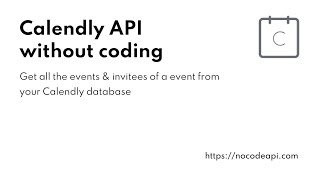 Calendly API without Code