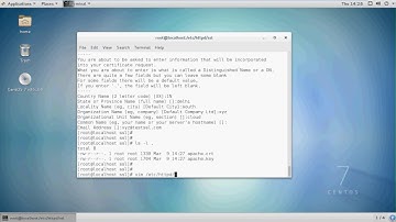 creating and installing ssl certificates for apache web server in centos7