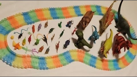 ASMR Dino Car Satisfying Relaxing Track Slide Dinosaur #asmr #satisfying #asmrsounds #toys #games